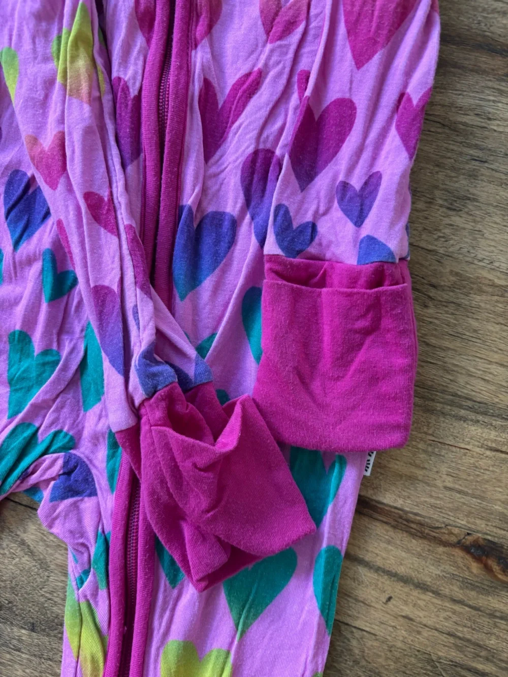 Baby Girl Rainbow Hearts Little Sleepies Bamboo PJs